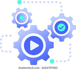 Automated Quality Control Systems process automation Smart Manufacturing and Industry Icon