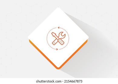 Automated remediation icon vector design