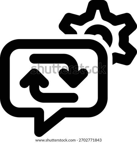 Automated Reply, Auto Reply, Automatic Response Outline Icon