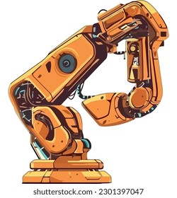 Automated robotic arm over white