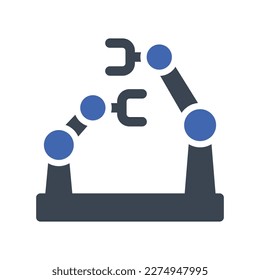 Automated robotics icon, Vector Graphics