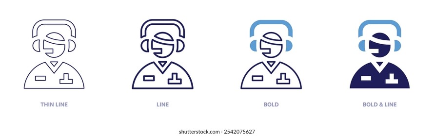 Automated sentiment detection icon in 4 different styles. Thin Line, Line, Bold, and Bold Line. Duotone style. Editable stroke.