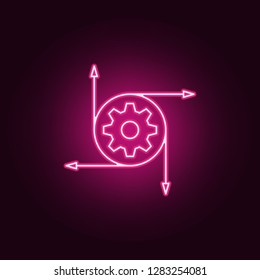 Automated solutions, automation energy icon. Elements of artifical in neon style icons. Simple icon for websites, web design, mobile app, info graphics