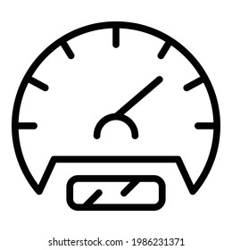 Automated speed control icon. Outline Automated speed control vector icon for web design isolated on white background