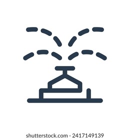 Automated Sprinkler System Vector Icon Illustration
