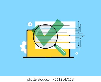 Automated survey analysis tools offer fast insights into customer satisfaction, helping improve service quality and guide decision-making. AI automated survey analysis vector illustration and icons