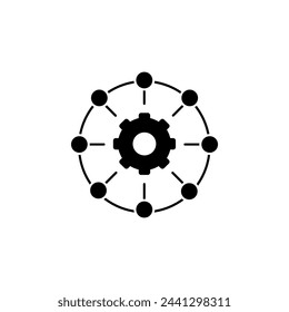 
automated system concept line icon. Simple element illustration. automated system concept outline symbol design.