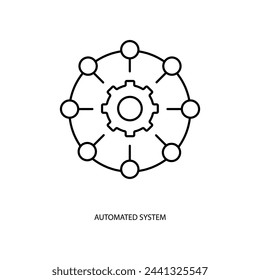 
icono de línea de concepto de sistema automatizado. Ilustración simple del elemento. diseño automatizado del símbolo del esquema del concepto del sistema.