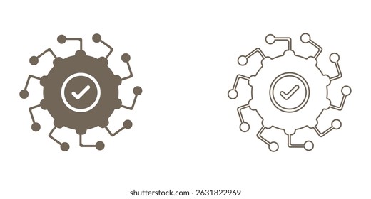 AUTOMATED SYSTEM icon .solid and line icon