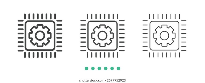 Ícone de sistema automatizado. Vetor de ícone de linha fina
