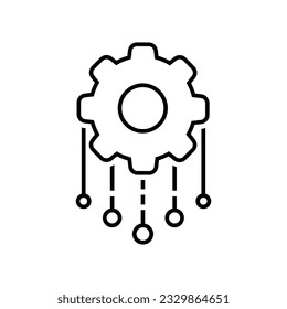 Automated system icon vector. Function settings illustration sign. Editable symbol. Development logo.