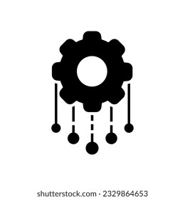 Automated system icon vector. Function settings illustration sign. Editable symbol. Development logo.