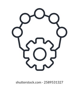 automated system icon. vector.Editable stroke.linear style sign for use web design,logo.Symbol illustration.