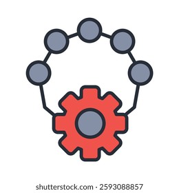 automated system icon. vector.Editable stroke.linear style sign for use web design,logo.Symbol illustration.