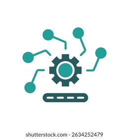 ícone de sistema automatizado. vetor.Editável traço.sinal de estilo linear para usar web design,ilustração logo.Symbol.