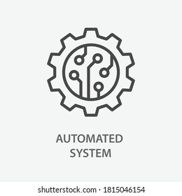 Icono de línea automática del sistema. Ilustración vectorial sobre fondo blanco.