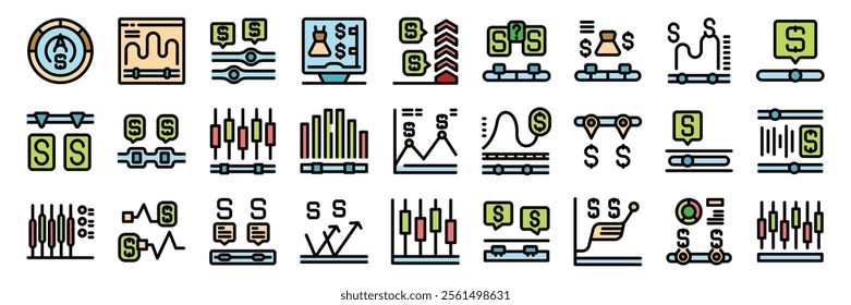 Automated systems managing finances, exploring icons of algorithmic trading and financial automation