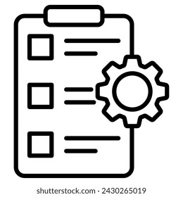 Automated Tasks icon line vector illustration