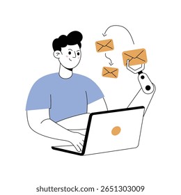 Automated Tasks Modern illustrations. Eps 10 file on transparent background