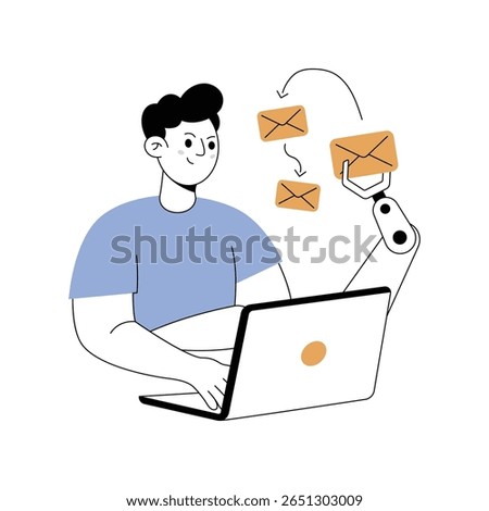 Automated Tasks Modern illustrations. Eps 10 file on transparent background