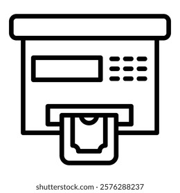 Automated Teller Machine (Atm) Icon Element For Design