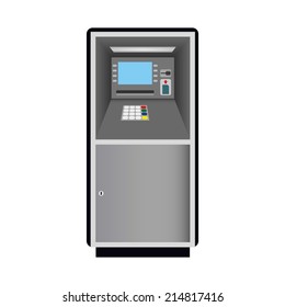 Automated teller machine, ATM vector illustration