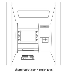 Automated Teller Machine, ATM. Vector illustration