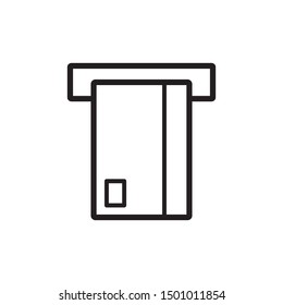 Automated teller machine, credit card, cash icon vector design