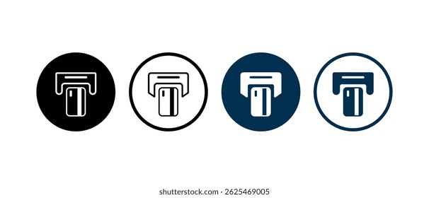 Automated Teller Machine icon in flat style concept - stock vector.