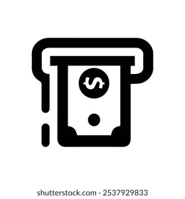 Automated Teller Machine icon with white background