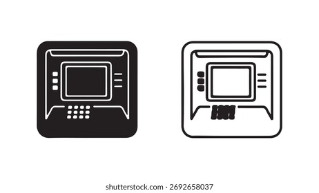 Automated teller machines with transparent background