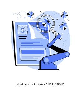 Automated Testing Abstract Concept Vector Illustration. Automotive Executed Test, App Development Tester, Automated Software Testing, Usability Analysis Tool, UI Optimization Abstract Metaphor.