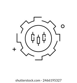 Sistema de Trading Automatizado AI Driven Trading System Vector Icon Design