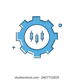 Automated Trading System AI Driven Trading System Vector Icon Design