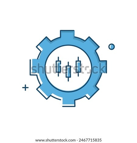 Automated Trading System AI Driven Trading System Vector Icon Design