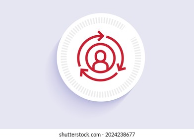 Automated user sync icon vector design