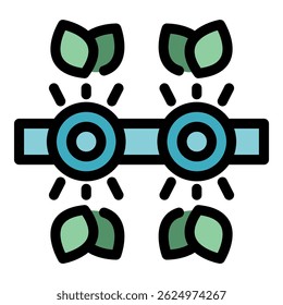 Automated watering system taking care of small plants inside a smart farm