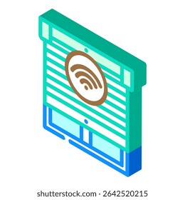 automated window blinds smart home isometric icon vector. automated window blinds smart home sign. isolated symbol illustration