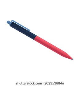 Ilustración vectorial isométrica de bolígrafo automático