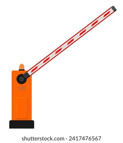 automatic barrier to adjust the movement of cars stock vector illustration isolated on white background