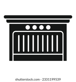 Automatic barrier icon simple vector. Gate fence. Door security