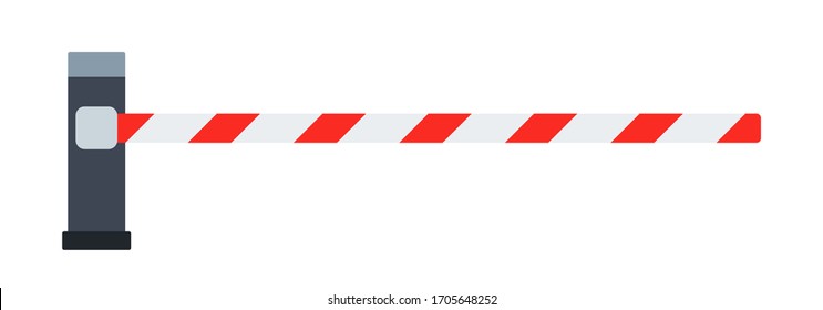 Automatic Barrier Vector Icon Flat Isolated