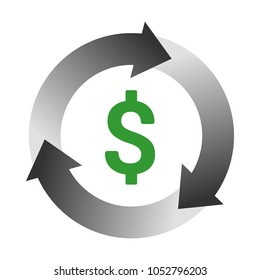 Automatic Bill Payment Or Revenue Cycle Management Color Vector Icon For Apps And Websites