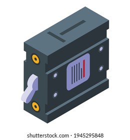 Automatic breaker icon. Isometric of automatic breaker vector icon for web design isolated on white background