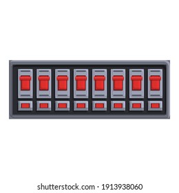 Symbol für den automatischen Schalter. Cartoon des automatischen Breakers, Vektorsymbol für Webdesign einzeln auf weißem Hintergrund
