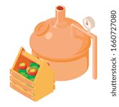 Automatic brewery icon. Isometric illustration of automatic brewery vector icon for web