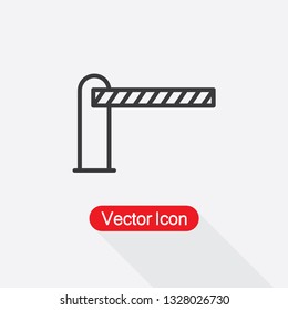 Automatic Car Barrier Icon, Parking Barrier Icon Vector Illustration Eps10