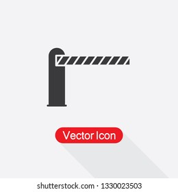 Automatic Car Barrier Icon, Parking Barrier Icon Vector Illustration Eps10