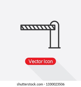 Automatic Car Barrier Icon, Parking Barrier Icon Vector Illustration Eps10