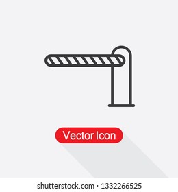 Automatic Car Barrier Icon, Parking Barrier Icon Vector Illustration Eps10